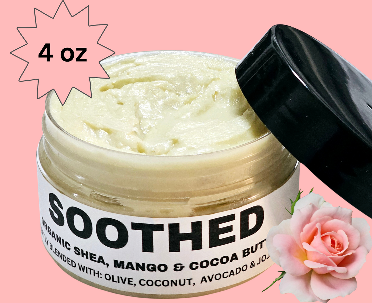 SOOTHED - Vanilla Rose Body Butter - 4 oz